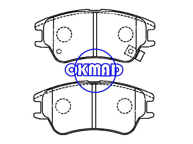 Plaquette de frein HYUNDAI Amica Atos Prime FMSI:8253-D1142 OEM:58101-02A10 FDB1950 GDB3377 WVA:24398 24277 24397, F1142